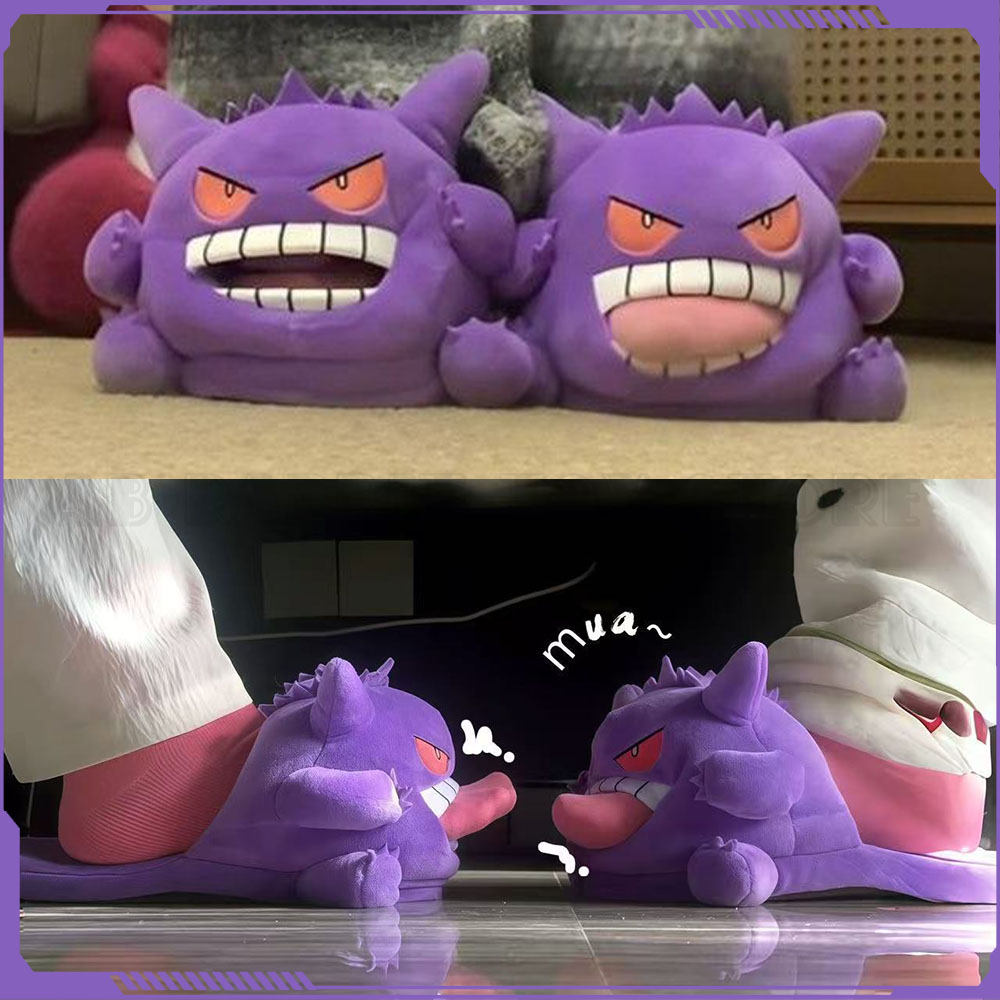 Anime Cosplay Couple - Neue Gengar Anime-Figur Plüsch-Hausschuhe mit Lustigem