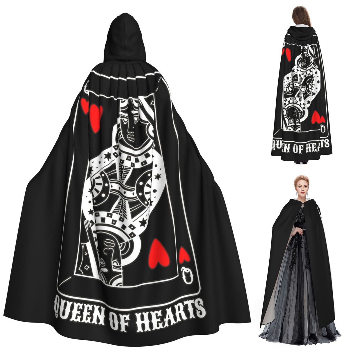 Anime Cosplay Idea - Queen Of Hearts Halloween-Design-Idee-Karte, Halloween-Langumhang mit
