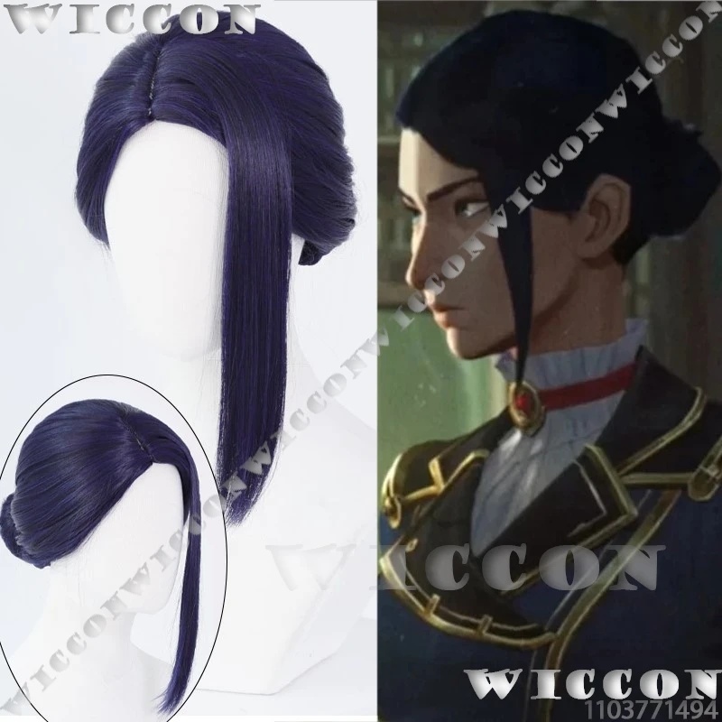 x;3,f6'b7\g,Caitlyn Kiramman A – Anime Cosplay Blue Hair Bewertung und Preis