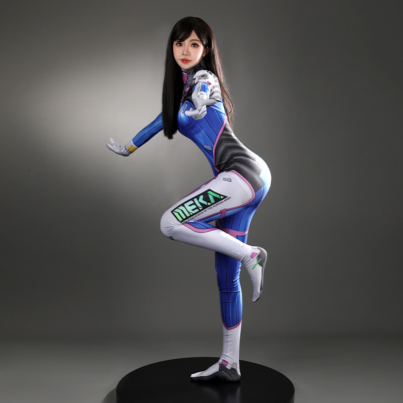 Damen Dva Cosplay Komplett-Out – Anime Cosplay Jumpsuit Bewertung und Preis